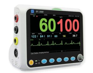Monitor Multiparametrico PC 3000 con ECG, SpO2, NIBP e Temperatura